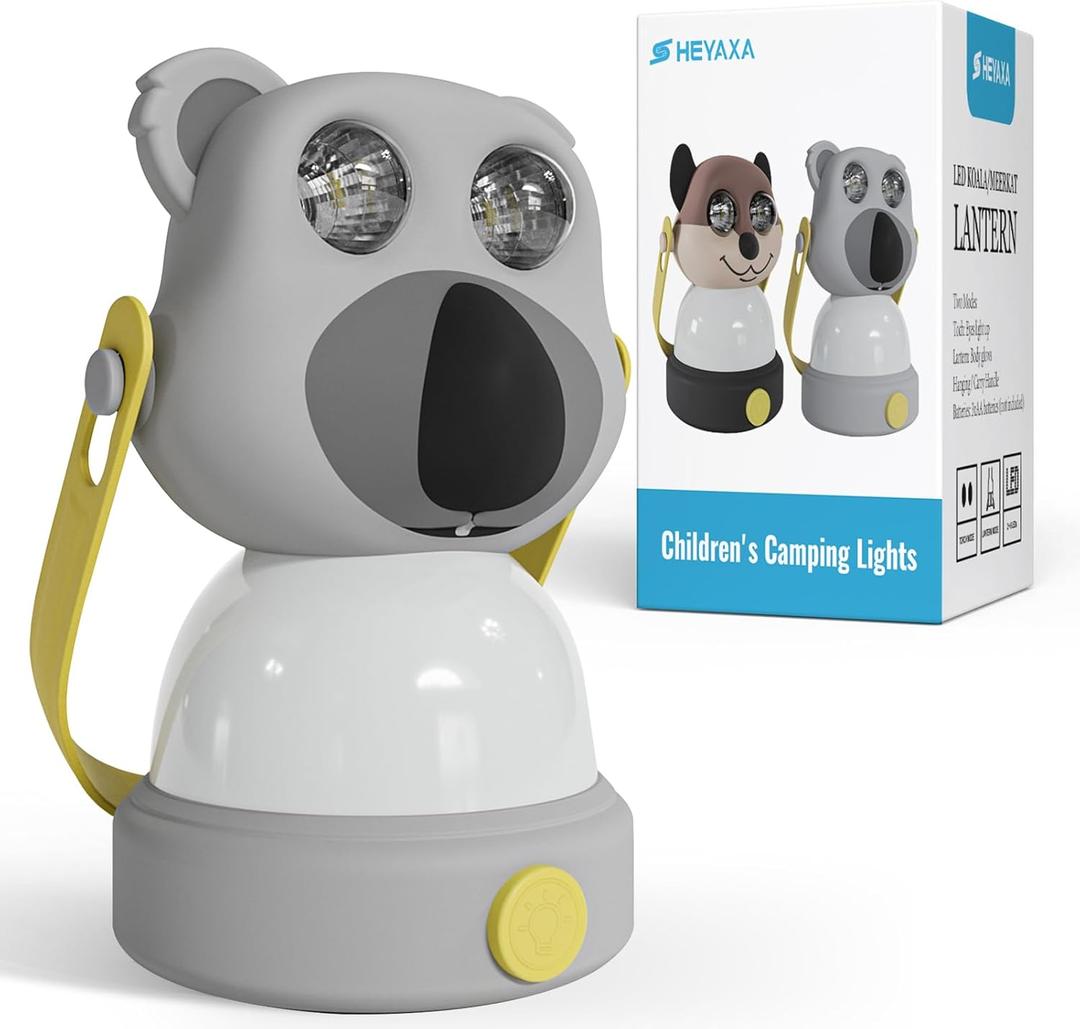 Kids Camping Lanterns, Lantern for Kids, Battery Powered Night Light for Emergency, Hurricane, Lightweight Tent Lamp (Koala)