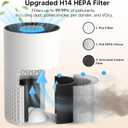 Air Purifiers for Home Bedroom Up to 1250 Ft - H14 HEPA Air Purifier with Aroma & Sleep Mode - 24dB Small Room Air Purifier for Allergies, Smoke, Dust, Pollen, Pet Dander,4000B,White