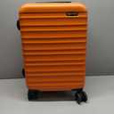 Amazon Basics 26" Hardside Medium Checked Luggage, Hardshell Suitcase With Wheels, Expandable For Up to 15% More Space, With Scratch-Resistant Surface, Four Multi-directional Wheels, Orange
