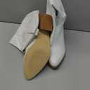 STALOV Cowboy Boots for Women Pull On Chunky Heel Boots Knee High Cowgirl Boots Western Pointed Toe Boots Embroidered Suede Boots 38