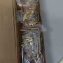 Gold Curtain Rods for Windows 48 to 84 Inch(4-7ft),1 Inch Adjustable Curtain Rod,Heavy Duty Window Rods,Decorative Swan Finials Drapery Pole,Telescoping Single Rod for Bedroom 36-88",Brass