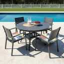 LVTXIII Set of 4 Outdoor Chair Cushions for Patio Furniture, Water Repellent Patio Chair Cushions 17"x16" with Ties, U-Shaped Dining Chair Pads for Garden Kitchen Use, Seascape Coral