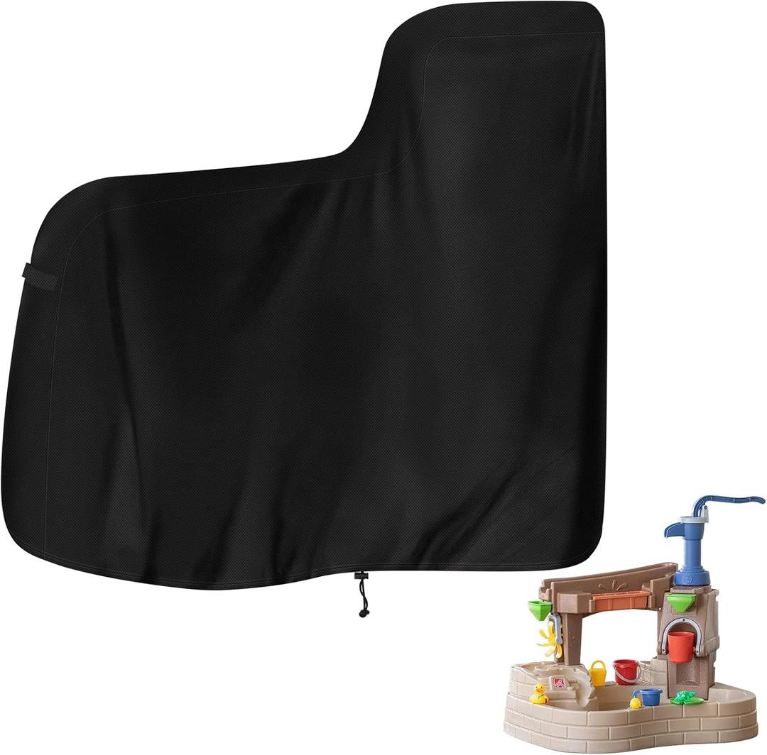 Kids Water Table Cover for Step2 Pump & Splash Discovery Pond, Outdoor Kids Water Sensory Table Pool Cover Heavy Duty Waterproof All Weather Protection