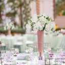 BLOSMON Artificial Flower Balls Wedding Centerpieces 6 Pcs 14.2" Large White Fake Flowers Rose Hydrangea Ball Arrangement Center Pieces for Table Silk Floral Bouquet for Wedding Party Home Decor