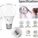 6-Pack A19 LED Light Bulbs,60 Watt Equivalent Daylight 5000K with E26 Base,Efficient 9W,800 Lumens Non-Dimmable LED Bulbs,15000 Hours, Ideal for Bedroom Living Room