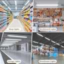 Airand Linkable Led Garage Light 5FT Shop Lighting Fixture with Plug in Cord, LED Closet Lights 5000K Under Cabinet Lighting Tube Lights 45W for Kitchen Bathroom Workbench with ON/Off Switch, 5FT-1PCS