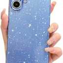OWLSTAR for iPhone 16 Plus Case 6.7 inch, Cute Glitter Bling Thin Slim Cover, Shockproof Sparkly Shiny Soft Silicone Phone Case for Women Girls (Sierra Blue), Pack of 4