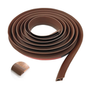 COUKIU 10 FT PVC Floor Transition Strip, Peel and Stick Molding Trim for Threshold Transitions with a Height Less Than 10 mm/0.4in, Carpet & Floor Edging Trim, Brown