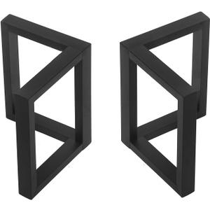 MBQQ Furniture Legs H15.7 xW17.7(2pcs) Rustic Decory Right Angle Shape Table Legs,Heavy Duty Metal Desk Legs,Dining Table Legs,Industrial Modern,DIY Iron Legs