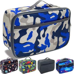 Kulle Lunch Box kids,Insulated Lunch Bags for boys,Washable and reusable lunch boxes for School Girls & Boys, Work, Picnic or Travel(Camo)