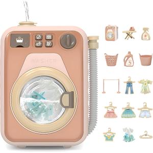 Toy Washing Machine,Water-Filled Washer and Dryer Playset for Kids