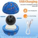 Interactive Dog Toys, Automatic Moving Dog Balls Self Rolling Vibrating Bouncing Ball for Dogs Medium & Large E-TPU Smart Dog Toys Stimulating for Boredom-Blue