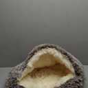 NOYAL Round Hooded Donut Dog Bed for Small & Medium Pets - Plush Fluffy Anti-Anxiety Cat Cave Bed with Cover (Medium 23.6'', Gradual brown)