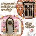 Large Christmas Gingerbread Door Stickers Peppermint Gingerbread Candy Door Decal for Party Decoration Xmas Theme Supplies Window Floor Clings Wall Decals