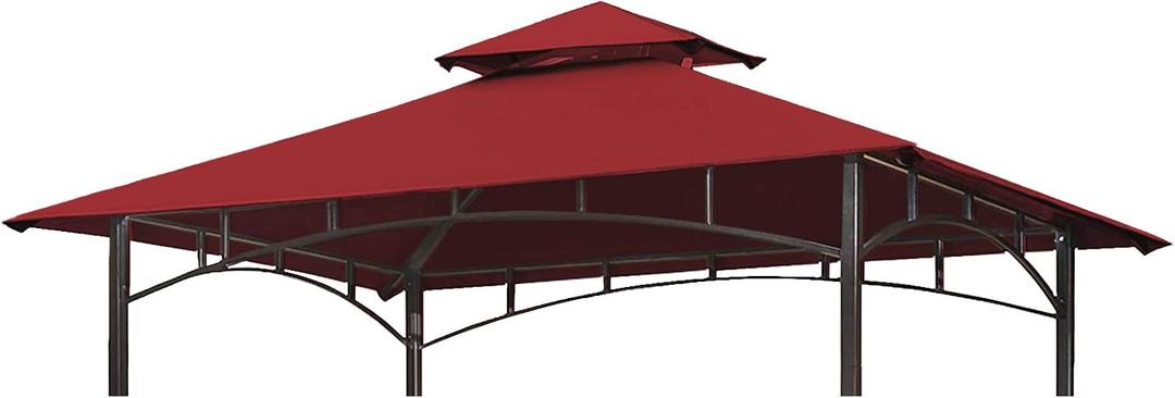 Eurmax USA High Performance Grill Gazebo Canopy Replacement Cover 5x8 BBQ Gazebo Shelter TopBurgundy