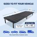 hazli Portable Car Bed for SUV Camping - Adjustable Sleeping Platform 52"–72" to Fit Most Vehicles, Adjustable Legs, 5-Minute Tool-Free Setup, Cot