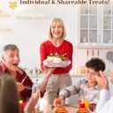 YQER 60 Pack 10oz Mini Cake Pans with Lids, Spoons, Stickers - Disposable Square Brownie Baking Cups - Individual Small Aluminum Foil Loaf Tins for Muffin, Ramekins, Cupcake - Catering, Gift, Pink