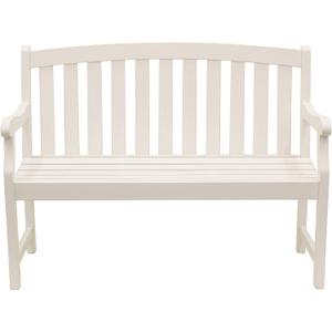 Decor Therapy Marley 2-Seat Outdoor Bench, White, 22.05"D x 48.03"W x 35.04"H