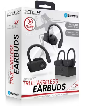 Bytech Headphones BK BYAUBE132CS
True Wireless Earbuds