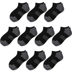 Comfoex 10 Pairs Boys Socks Low Cut Ankle Socks For Kids 8-10 4-6 6-8 Years Old Short Athletic Socks With Cushioned Sole