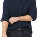 Amazon Essentials Men's Long-Sleeve Flannel Shirt - Discontinued Colors (Blue, XS)