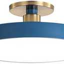Modern Minimalist Round Metal Ceiling Lamp, LED Flush Mount Ceiling Light, Three-Tone Flat Panel Light, Surface Mount Ceiling Light Fixture, Indoor Energy-Saving Lamps, 40cm