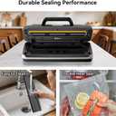 Newise 85Kpa Vacuum Sealer Machine - Kitchen Gifts, 10-in-1 Full Automatic Food Saver with Easy-Lock Handle, Built-in Cutter & Roll Storage for Dry/Moist Foods, Includes Bags & External Hose