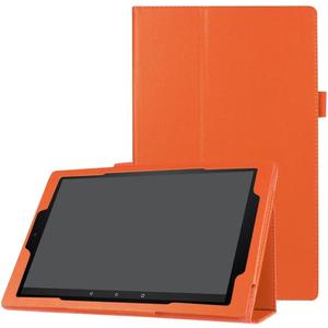 for Amazon All-New Kindle Fire HD10 7th 9th Generation Smart Cover, Ultra Slim Folio Stand Auto Sleep/Wake Up Leather Case for All New Fire HD 10 (2017 2019 Release) 10.1 inch (Orange)