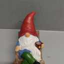 Drinking Coffee Faceless Garden Gnome Statue Decoration 7.1" Figurine Ornament for Indoor Outdoor Home Patio Yard Lawn
