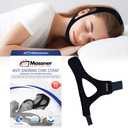 Chin Strap for Sleeping, Breathable, Comfortable CPAP Chin Strap for snoring - Airflow jaw Strap for Men and Women, Adjustable Snore Stopper Chin Strap to Keep Mouth Closed While Sleeping