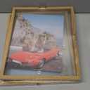 Trwcrt 4 Pack 8x10 Picture Frame, Double Glass Floating Picture Frames Display up to 10 x 12 Photos for Desktop or Wall Hanging,Natural