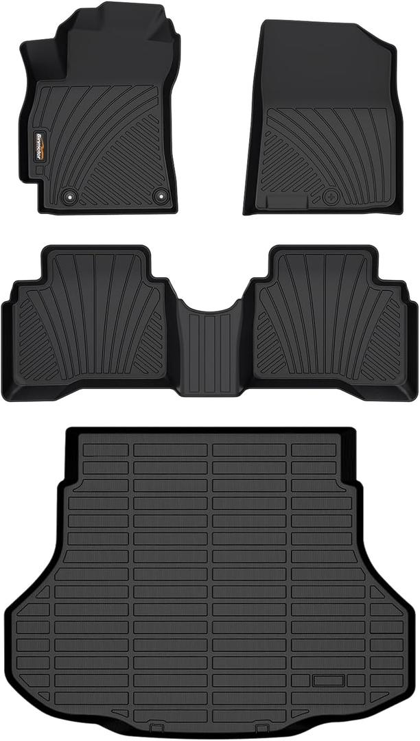 Binmotor-Floor Mats & Cargo Liner for Hyundai Elantra Hybrid 2026 2025 2024 2023 2022 2021, All Weather Car Floor Mat for Hyundai Elantra Hybrid Accessories Cargo Trunk Mats