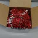 GREENTIME 12 Pcs Glitter Poinsettia 5.5" Artificial Flowers Christmas Farmhouse Plaid with Clips Stems Xmas Tree Ornaments for New Year Stairs Fireplace Porch Balcony Garden Church Wreath Decoration (Red&white Rlattice)