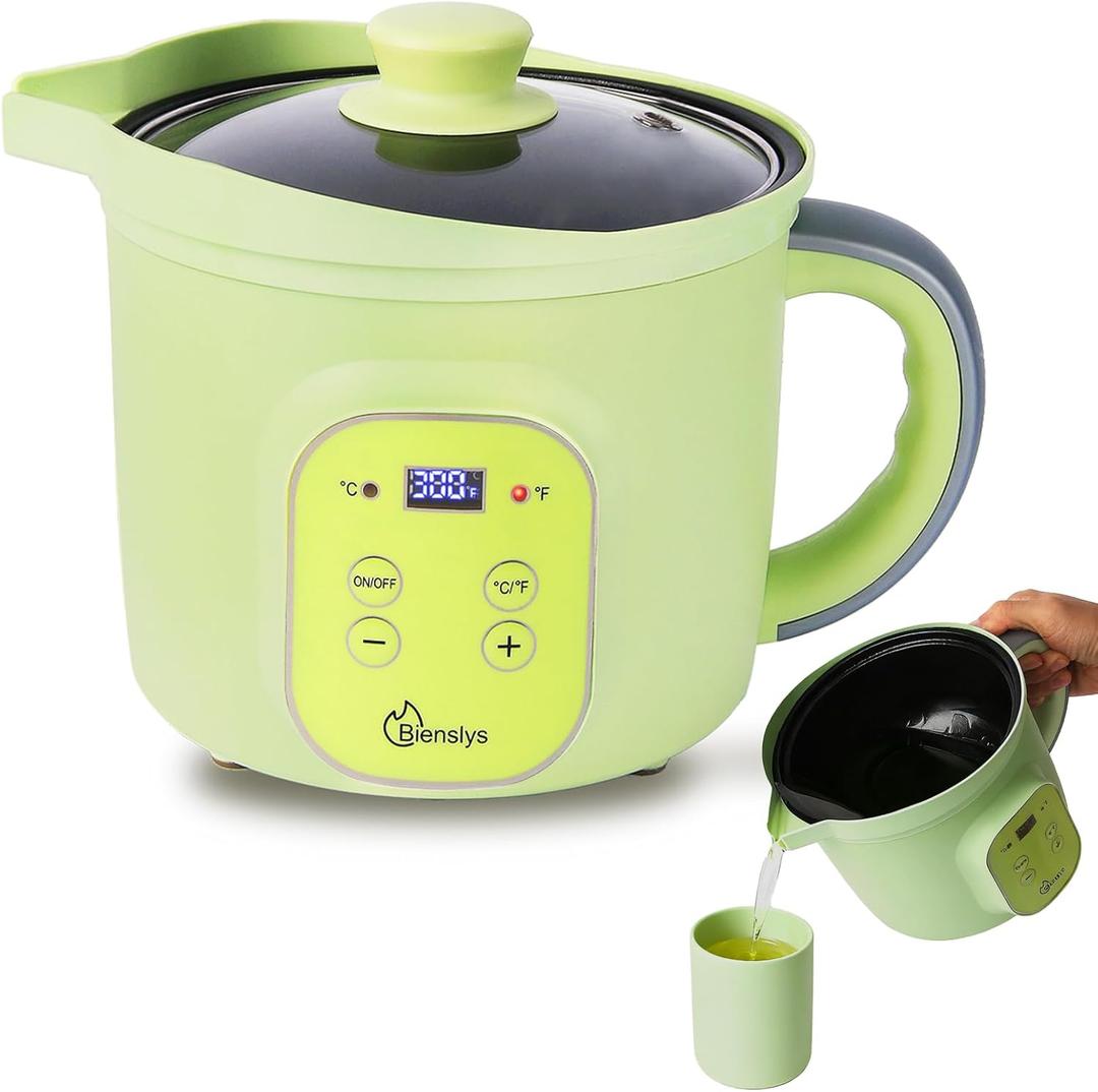 Bienslys Digital Wax Melter Pot, 1.6Qts Electric Candle & Soap Making Warmer with Adjustable Thermostat (90-300F), Non-Stick Coating & Drip-Free Spout - for Wax Melting, Candle Making, DIY Crafts