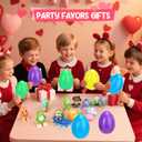 24 Pack Easter Egg Fillers with Squishy Toys, Easter Eggs Filled Squishy Toys, Easter Basket Stuffers, Classroom Prizes for Easter Egg Hunts, Party Favors, Kids (Green)