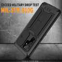 Samsung Galaxy S22 5G 2022 Rugged case with Screen Protector Kickstand Camera Slide Cover for Samsung S22 Metal Military Sturdy Armour Shockproof Cover for Man Outdoor (S22, Black)