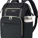 KROSER Laptop Backpack 17" Stylish Backpack Water Repellent College Casual Daypack with USB Port Travel Business Work Bag for Men/Women-Quilted | Water Repellent, College, Casual Daypack, USB Port, Travel, Business