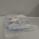 Stainless Steel Bento Box, 3 Compartments Leakproof Stainless Steel Snack Containers, 25 oz Premium 304 Metal Lunch Box for Adults, BPA-Free, Dishwasher Safe (Blue)