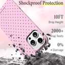 Compatible with iPhone 13 Pro Max Case, with Polka Dot Aesthetics Design Simple Case for Women Girl, Cute Fashion Soft TPU Slim Protection Phone Case for iPhone 13 Pro Max 6.7'' - Pink