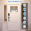 Smart Fingerprint Door Lock with Keypad Keyless Entry Deadbolt for Front Door, Smart Door Locks for Front Door,App Control, Auto Lock,Easy Installation,Matte Black