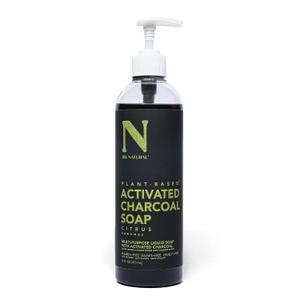 Dr. Natural Activated Charcoal Liquid Soap - Combat Acne and Blemishes - Deep Cleansing Body Wash - Gentle Body Soap for Clear Skin - Citrus - 16 oz