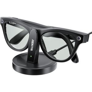 REIKIYA Charging Stand for Ray-Ban Meta Smart Glasses (Gen 1 & 2), Portable Charging Dock for Wayfarer, Headliner, Skyler with 3.3 ft USB-C Cable, Charger for Meta Glasses, RayBan Meta Accessories