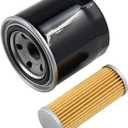 Oil Filter M806418 & Fuel Filter MIU804763 M801101 Kit Compatible with John Deere 1023E 1025R 1026R 2305 2320 755 855 Utility Tractors HPX-Diesel Gator X495 X595 X740 X744 X748 X750 Front Mower
