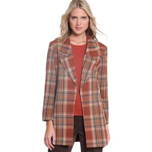 MULTIPLES womens Long Sleeves Open Front Long Lined Jacket (X-Large)