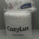 CozyLux King Size Comforter Set White Seersucker 7 Pieces Bed in a Bag King Comforter Set with Sheets, Luxury Soft Bedding Set with Down Alternative Comforter, Sheets, Pillowcases & Shams All Seasons