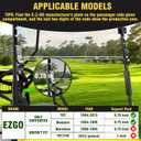 (3rd Gen HINGE) EZGO Golf Cart Windshield, 3/16" (5MM) Thickened PC Ezgo TXT Windshield Replacement Fits 1994 to 2013 Ezgo TXT and Medalist, Heavy Duty Hinge, Foldable, Pre-installed Fits 3/4" Rail