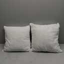 Throw Pillow Inserts, Set of 2 Lightweight Down Alternative Polyester Pillow, Couch Cushion, Sham Stuffer, Machine Washable. (White, 16x16)
