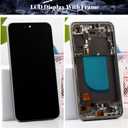 OLED for Samsung Galaxy S23 FE 5G Screen Replacement for Samsung Galaxy S23 FE 5G LCD Display SM-S711B SM-S711W SM-S711U Touch Screen Digitizer Assembly with Frame(Black,Larger Display Area)