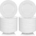 Vesici Melamine Appetizer Plates 5.91 Inch Melamine Dessert Plates Small White Round Lightweight Saucers Serving Dish Catering for Appetizer Snacks Dinner Wedding Party(36 Pieces)