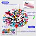 DISSONA Self Adhesive Gems Jewels for Kids Crafts Rhinestones Jumbo Crystal Stickers10 Shapes DIY Size :10mm to 20mm with Glue Stickers in Flat Back for Arts & Crafts Projects (500) Color at Random